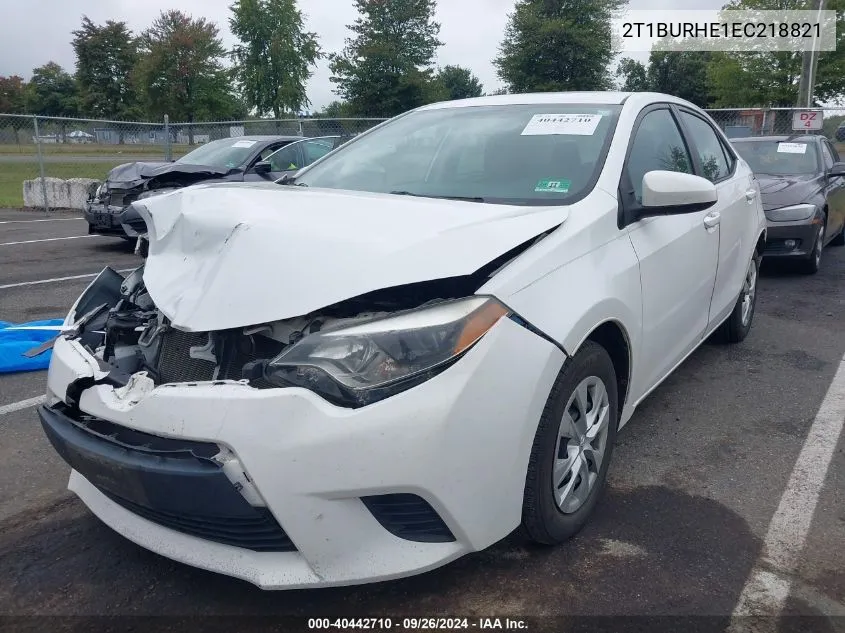 2T1BURHE1EC218821 2014 Toyota Corolla L