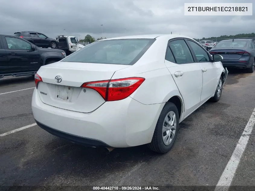 2014 Toyota Corolla L VIN: 2T1BURHE1EC218821 Lot: 40442710