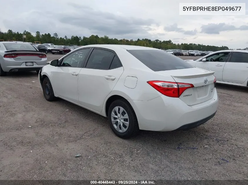 2014 Toyota Corolla Le Eco VIN: 5YFBPRHE8EP049677 Lot: 40445443