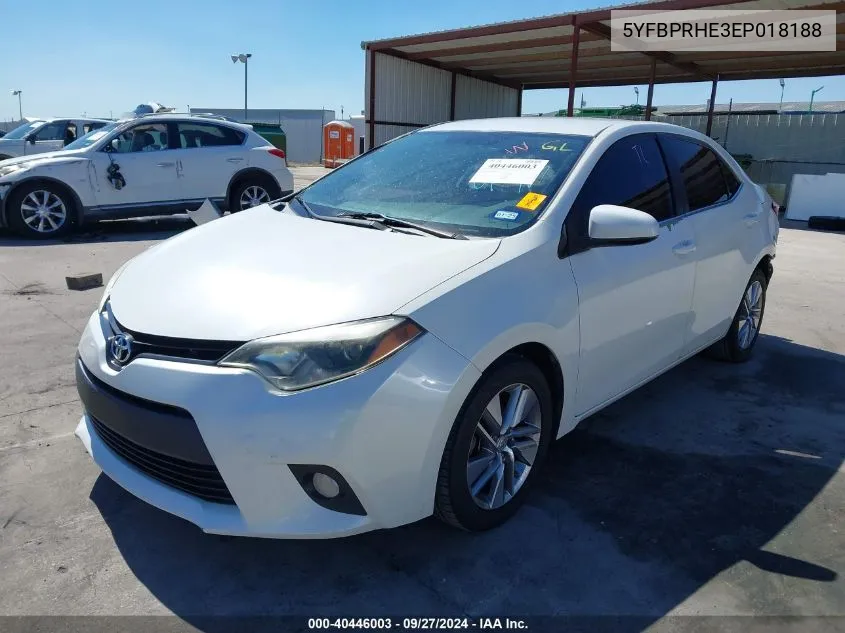 5YFBPRHE3EP018188 2014 Toyota Corolla Le Eco Plus