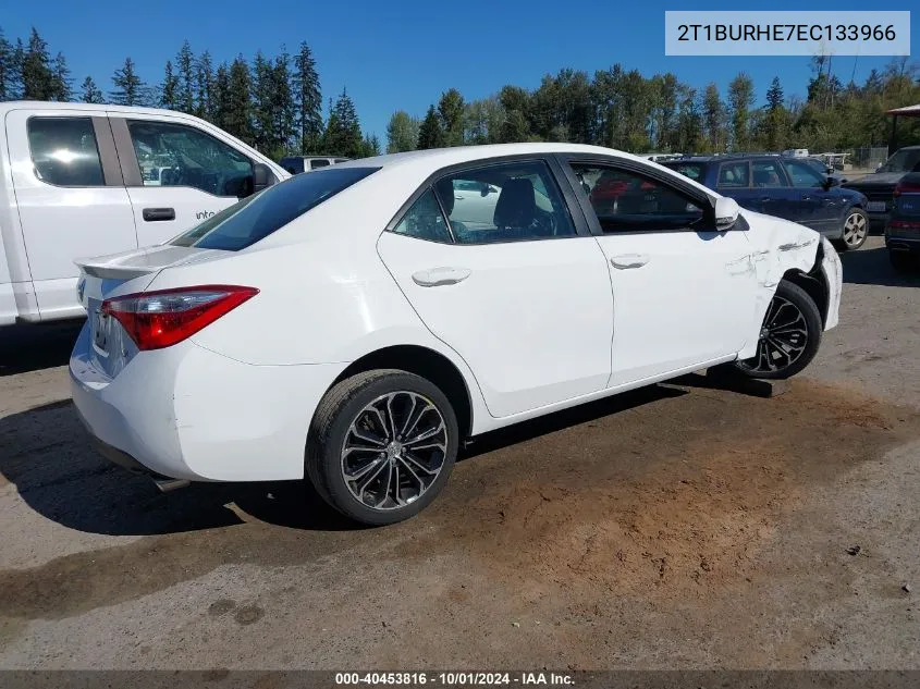 2014 Toyota Corolla L/Le/Le Pls/Prm/S/S Pls VIN: 2T1BURHE7EC133966 Lot: 40453816