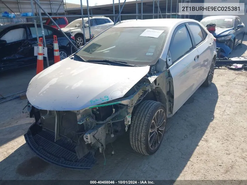 2T1BURHE9EC025381 2014 Toyota Corolla S Plus