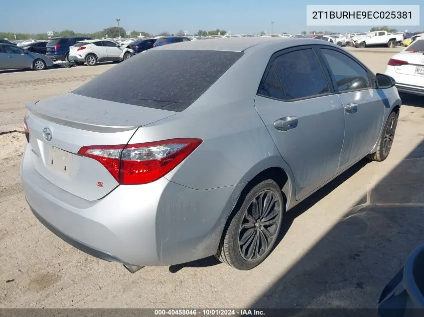 2T1BURHE9EC025381 2014 Toyota Corolla S Plus