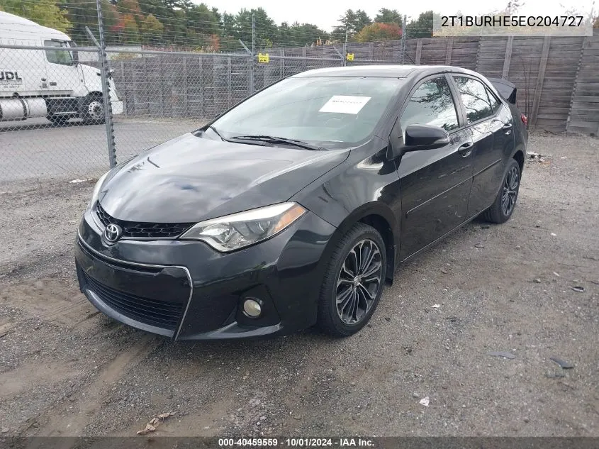 2014 Toyota Corolla S Plus VIN: 2T1BURHE5EC204727 Lot: 40459559