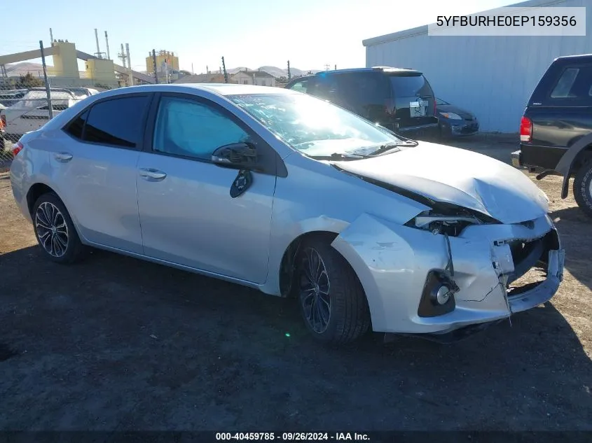 5YFBURHE0EP159356 2014 Toyota Corolla S Premium