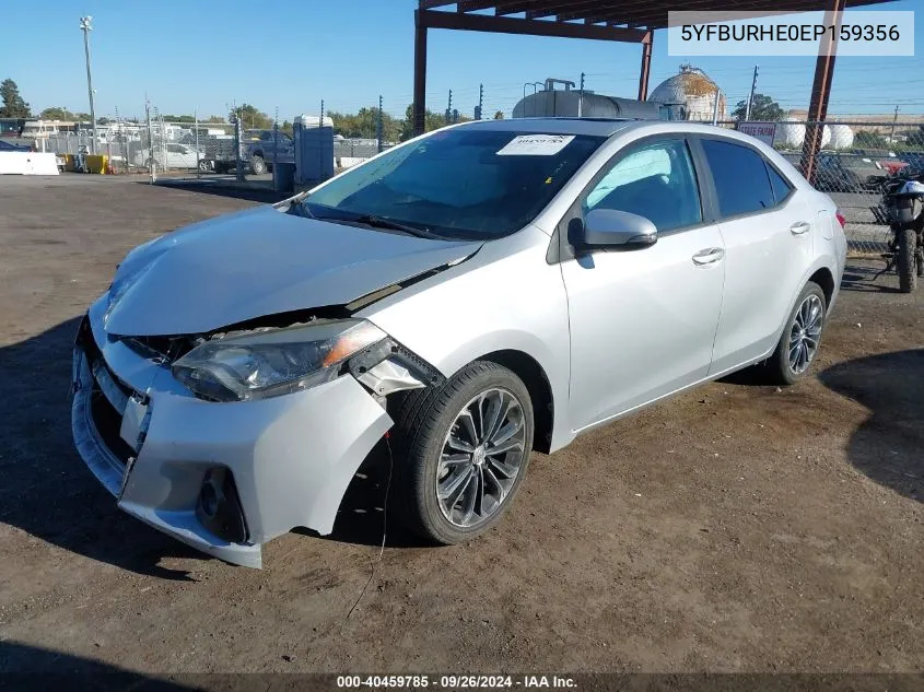 5YFBURHE0EP159356 2014 Toyota Corolla S Premium