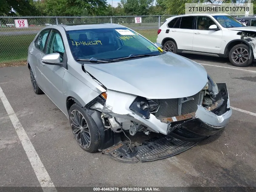 2014 Toyota Corolla S Plus VIN: 2T1BURHE1EC107718 Lot: 40462679