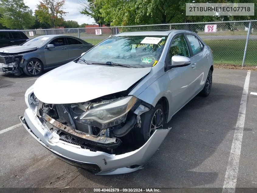 2014 Toyota Corolla S Plus VIN: 2T1BURHE1EC107718 Lot: 40462679