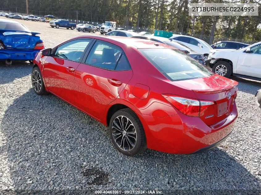 2014 Toyota Corolla S Premium VIN: 2T1BURHE9EC224995 Lot: 40463081