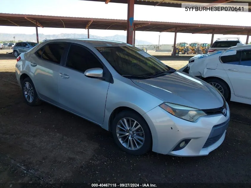 5YFBURHE3EP070641 2014 Toyota Corolla Le Plus