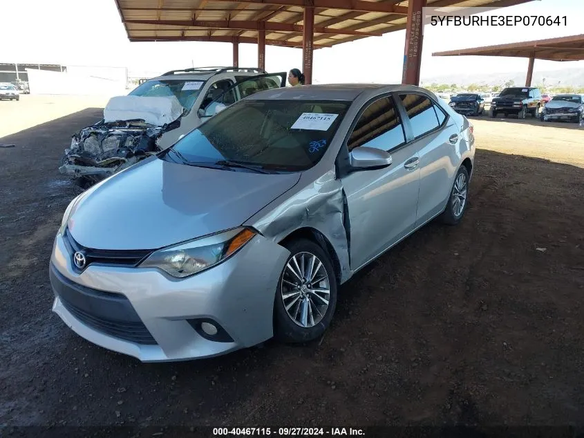 5YFBURHE3EP070641 2014 Toyota Corolla Le Plus