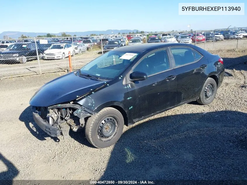 5YFBURHEXEP113940 2014 Toyota Corolla L