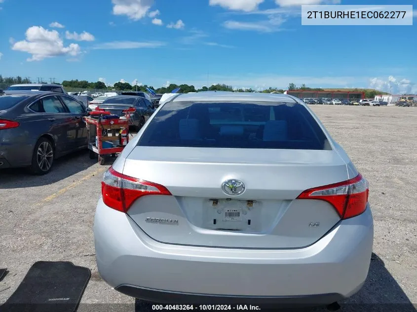 2T1BURHE1EC062277 2014 Toyota Corolla Le