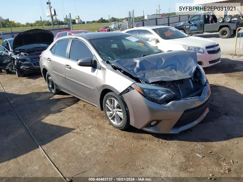 2014 Toyota Corolla Le Eco Plus VIN: 5YFBPRHE2EP031921 Lot: 40483737