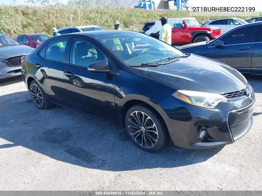 2014 Toyota Corolla S Plus VIN: 2T1BURHE8EC222199 Lot: 40549410