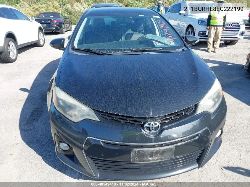 2014 Toyota Corolla S Plus VIN: 2T1BURHE8EC222199 Lot: 40549410