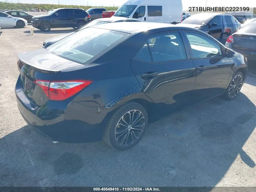 2014 Toyota Corolla S Plus VIN: 2T1BURHE8EC222199 Lot: 40549410