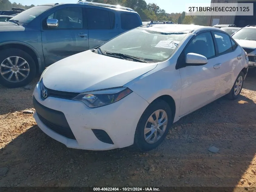 2014 Toyota Corolla L VIN: 2T1BURHE6EC201125 Lot: 40622404