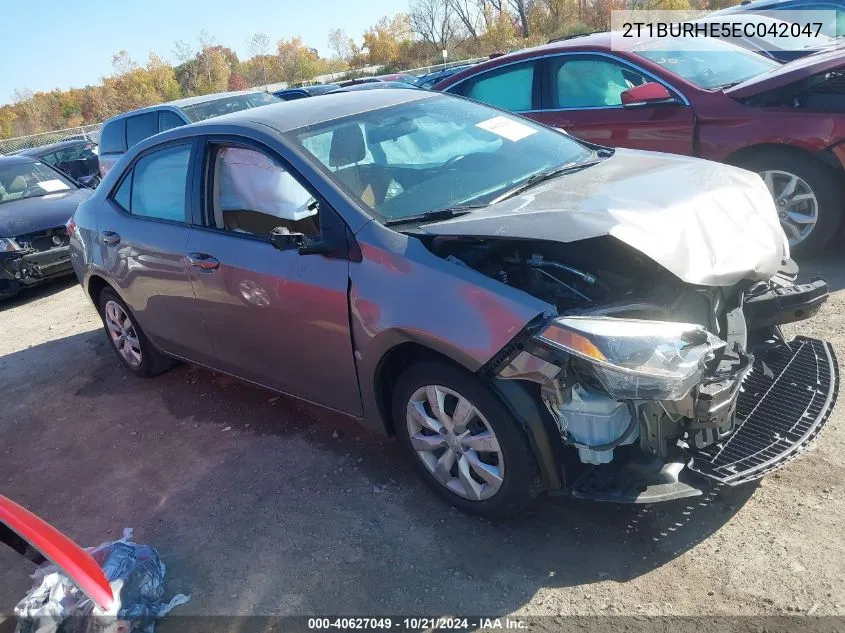 2014 Toyota Corolla Le VIN: 2T1BURHE5EC042047 Lot: 40627049