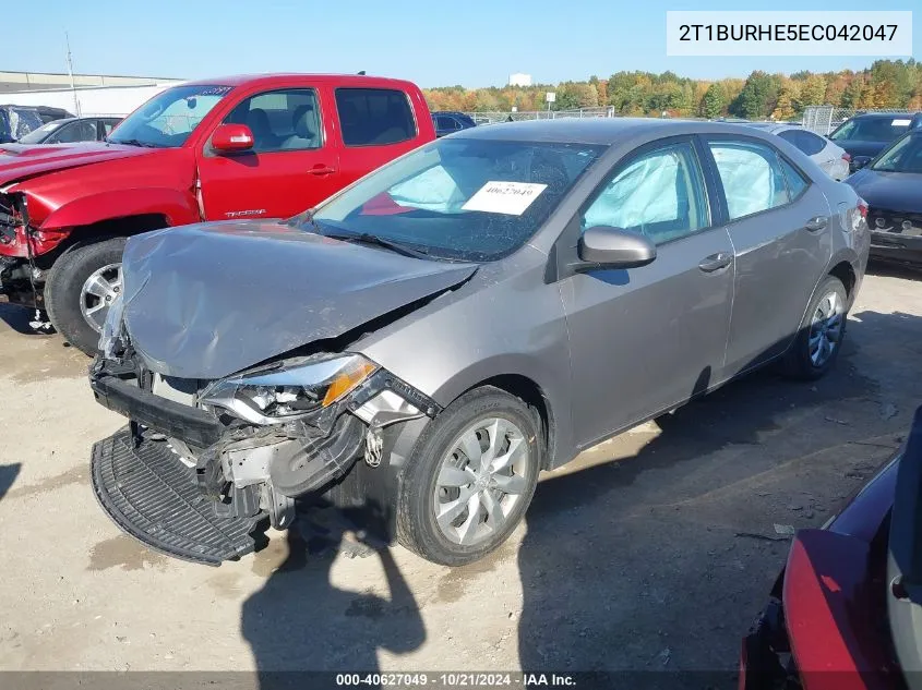 2014 Toyota Corolla Le VIN: 2T1BURHE5EC042047 Lot: 40627049