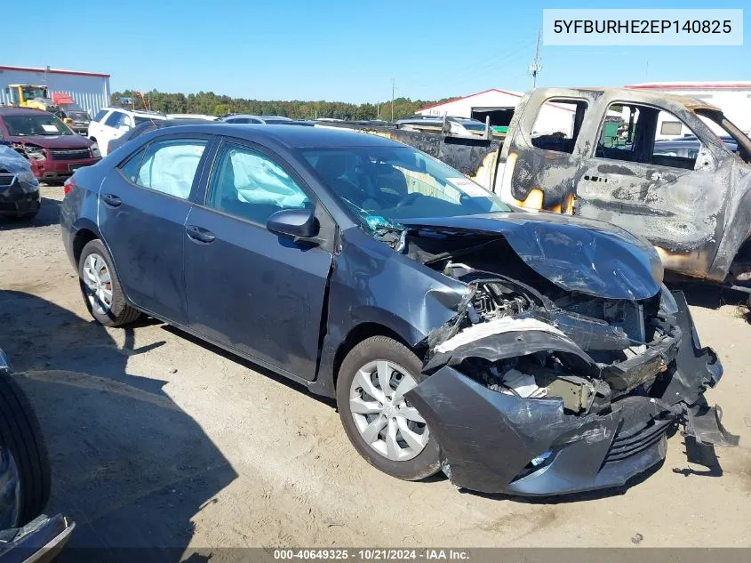 2014 Toyota Corolla Le VIN: 5YFBURHE2EP140825 Lot: 40649325