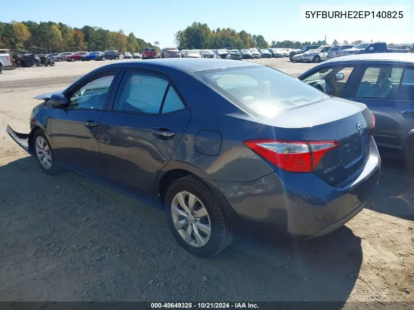 2014 Toyota Corolla Le VIN: 5YFBURHE2EP140825 Lot: 40649325