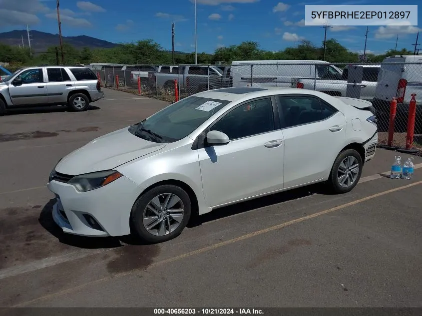 2014 Toyota Corolla Eco/Eco Plus/Eco Premium VIN: 5YFBPRHE2EP012897 Lot: 40656203