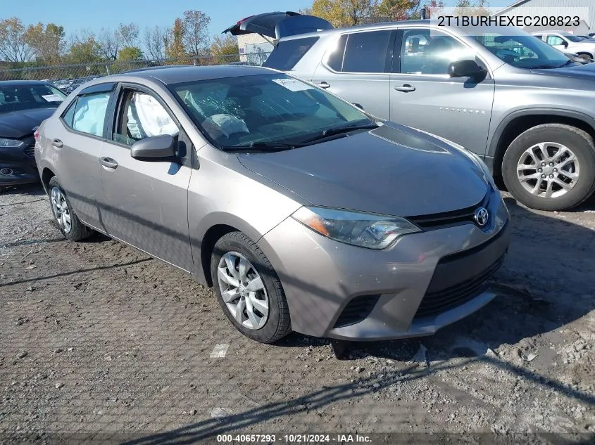 2014 Toyota Corolla Le VIN: 2T1BURHEXEC208823 Lot: 40657293