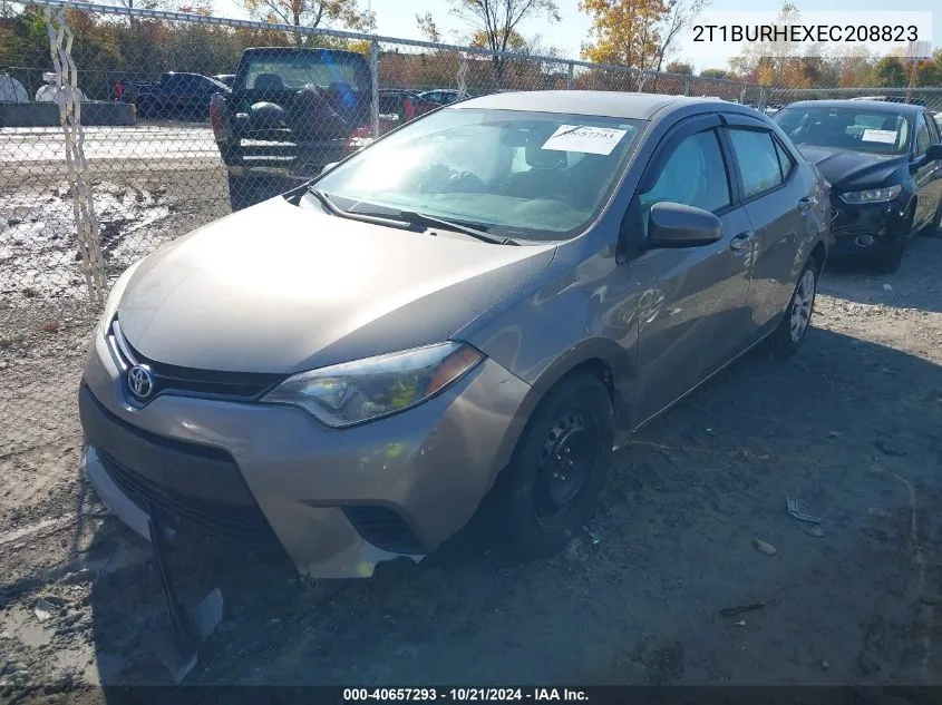 2014 Toyota Corolla Le VIN: 2T1BURHEXEC208823 Lot: 40657293