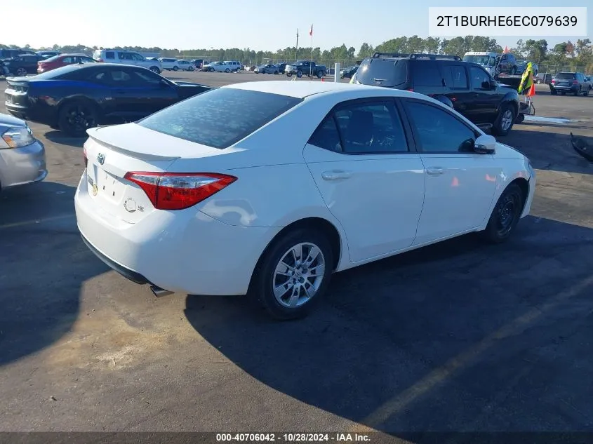 2014 Toyota Corolla S VIN: 2T1BURHE6EC079639 Lot: 40706042