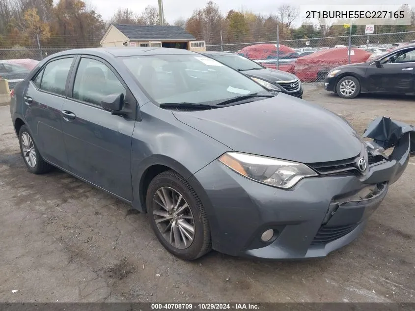 2T1BURHE5EC227165 2014 Toyota Corolla Le Plus