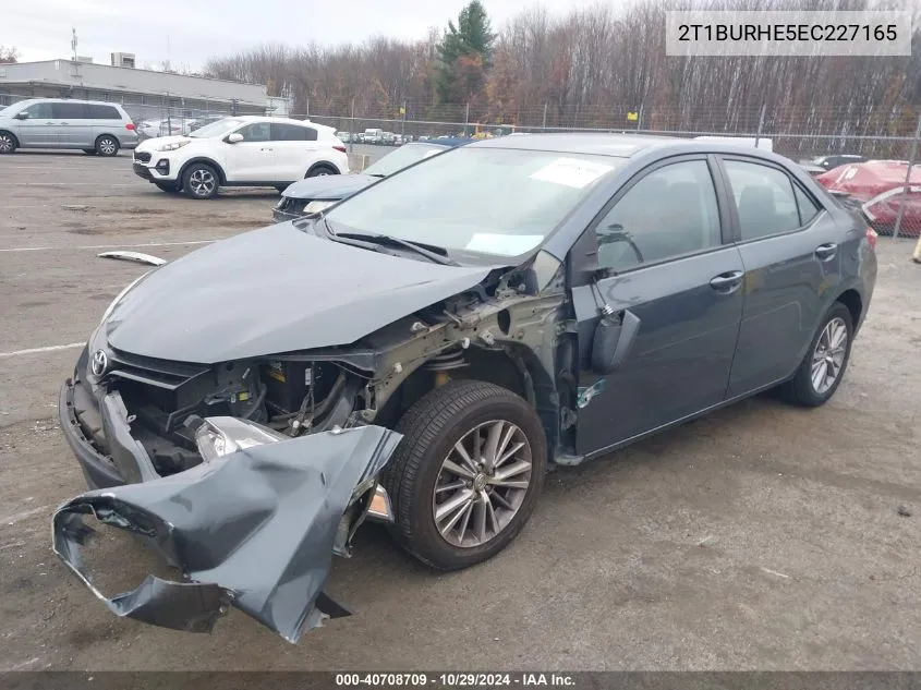 2014 Toyota Corolla Le Plus VIN: 2T1BURHE5EC227165 Lot: 40708709