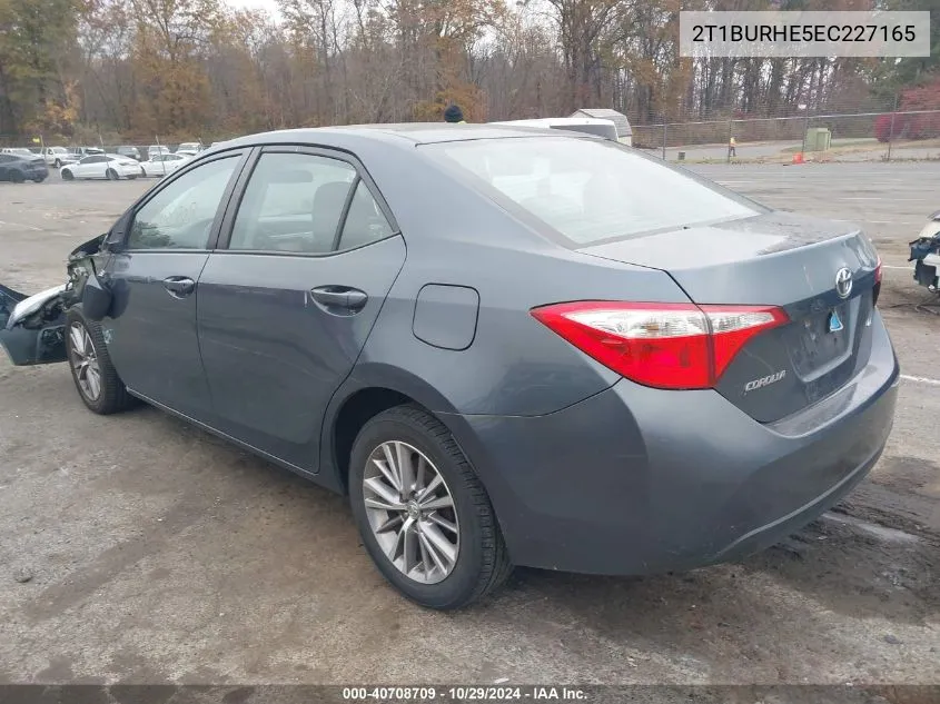 2014 Toyota Corolla Le Plus VIN: 2T1BURHE5EC227165 Lot: 40708709