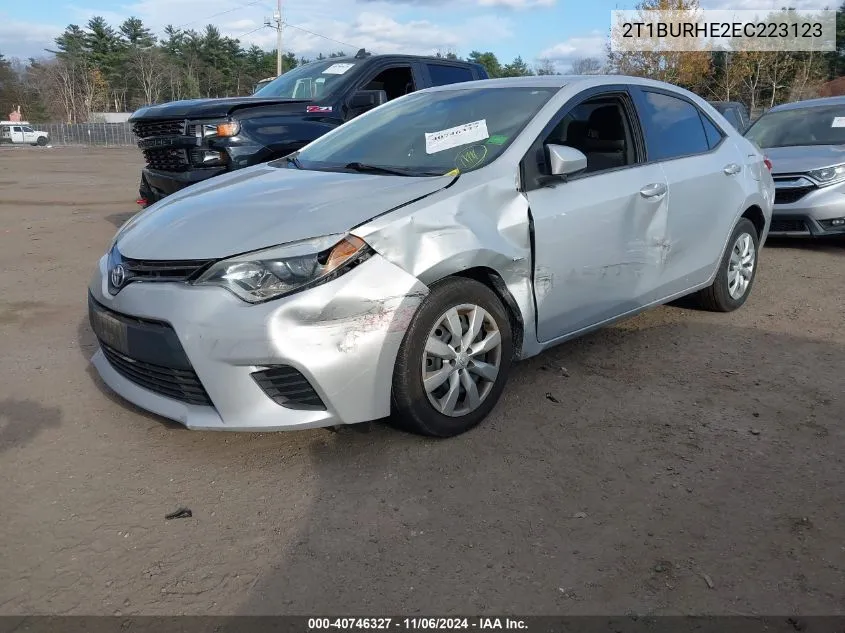 2014 Toyota Corolla Le VIN: 2T1BURHE2EC223123 Lot: 40746327