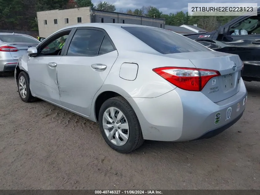 2014 Toyota Corolla Le VIN: 2T1BURHE2EC223123 Lot: 40746327