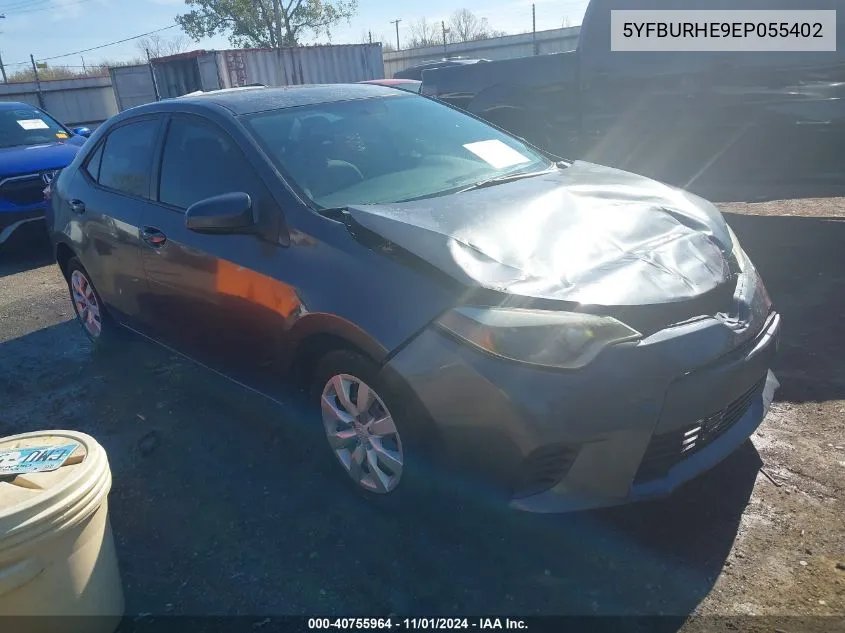 2014 Toyota Corolla Le VIN: 5YFBURHE9EP055402 Lot: 40755964