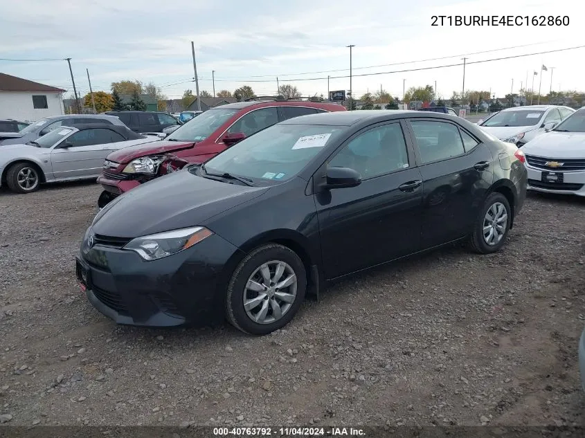 2T1BURHE4EC162860 2014 Toyota Corolla Le