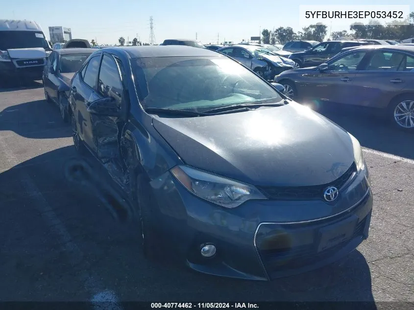 2014 Toyota Corolla S Plus VIN: 5YFBURHE3EP053452 Lot: 40774462