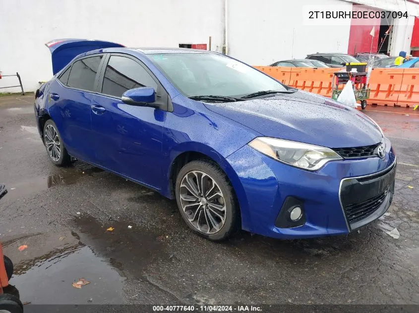 2014 Toyota Corolla S Plus VIN: 2T1BURHE0EC037094 Lot: 40777640