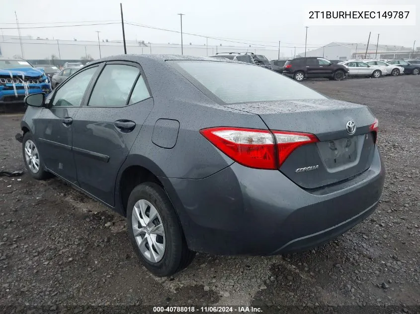 2014 Toyota Corolla L VIN: 2T1BURHEXEC149787 Lot: 40788018