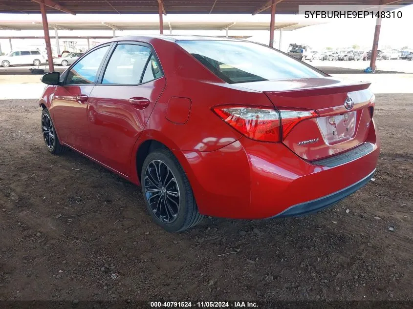 2014 Toyota Corolla S Plus VIN: 5YFBURHE9EP148310 Lot: 40791524