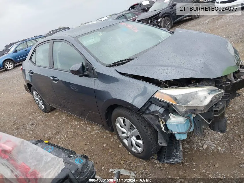 2T1BURHE1EC024077 2014 Toyota Corolla Le