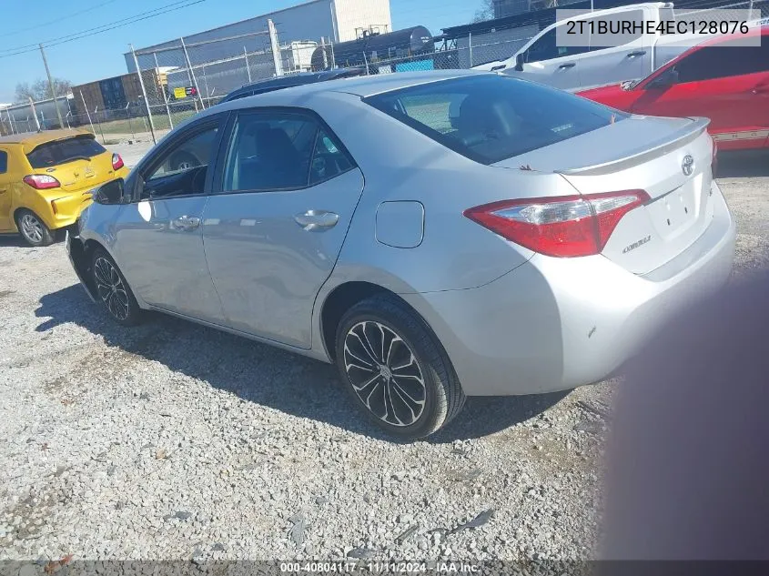 2014 Toyota Corolla S Plus VIN: 2T1BURHE4EC128076 Lot: 40804117