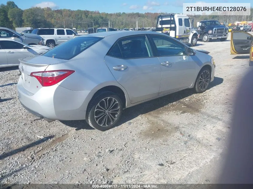 2014 Toyota Corolla S Plus VIN: 2T1BURHE4EC128076 Lot: 40804117