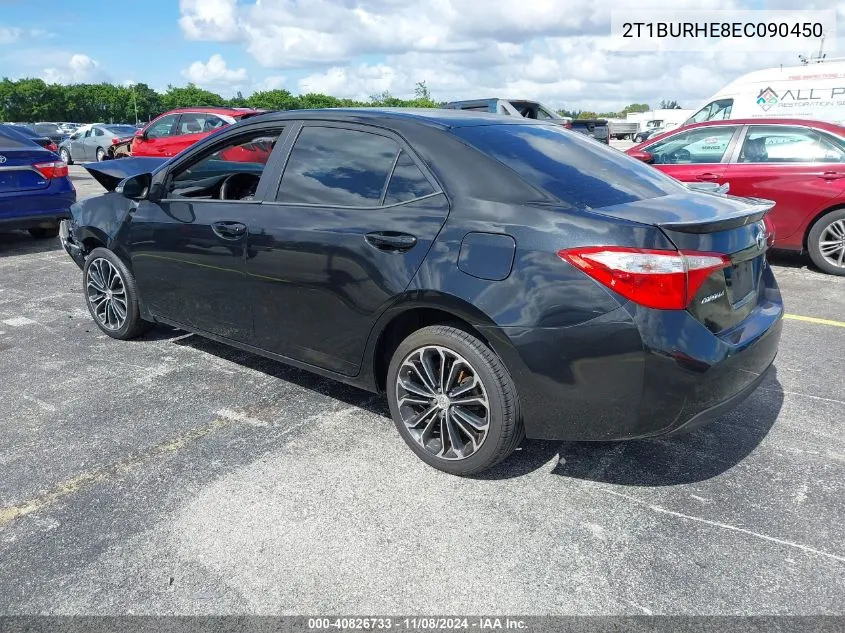 2014 Toyota Corolla S Plus VIN: 2T1BURHE8EC090450 Lot: 40826733