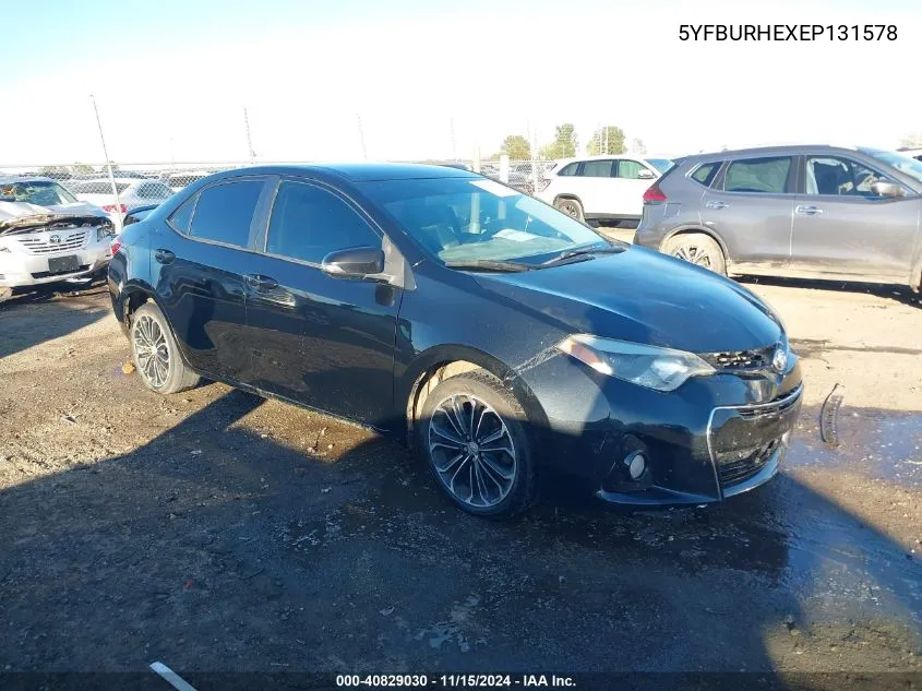 2014 Toyota Corolla S Plus VIN: 5YFBURHEXEP131578 Lot: 40829030