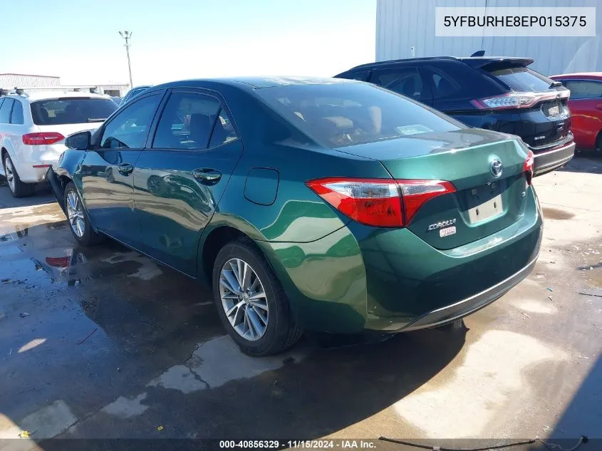 2014 Toyota Corolla Le Plus VIN: 5YFBURHE8EP015375 Lot: 40856329