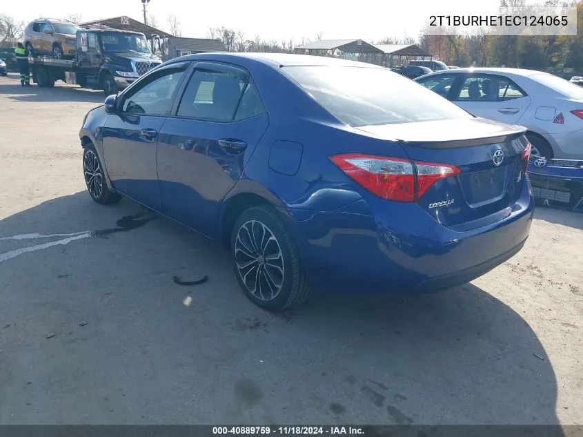 2014 Toyota Corolla S Plus VIN: 2T1BURHE1EC124065 Lot: 40889759