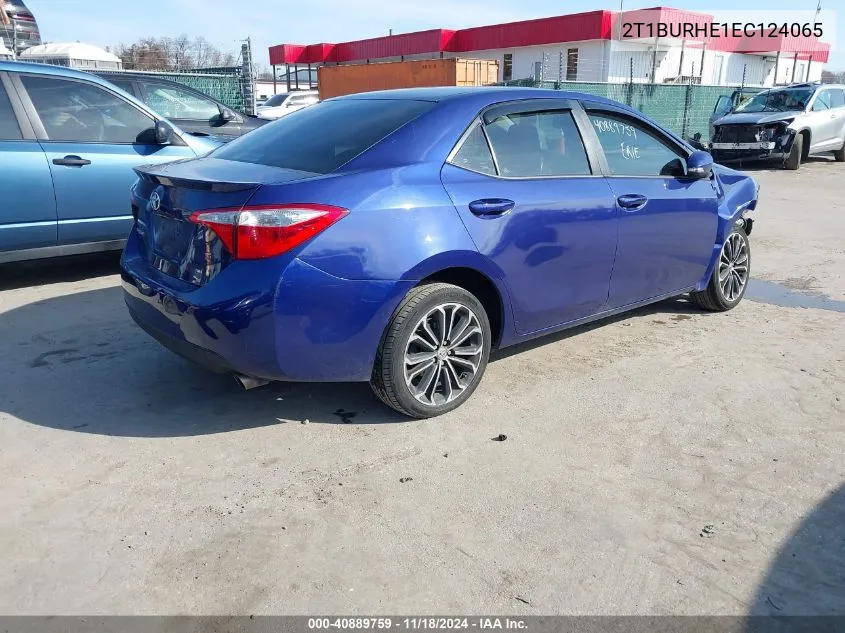 2014 Toyota Corolla S Plus VIN: 2T1BURHE1EC124065 Lot: 40889759