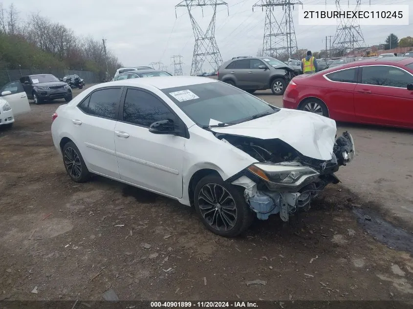 2014 Toyota Corolla S Plus VIN: 2T1BURHEXEC110245 Lot: 40901899